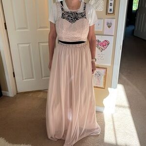 Elegant Pink homecoming /prom dress